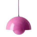 flowerpot vp1 pendelleuchte tangy pink spritziges rosa verner panton andtradition 20703501 tagwerc