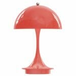 panthella 160 portable coral tischleuchte louis poulsen verner panton tagwerc