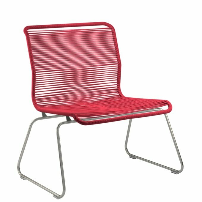 panton one lounge outdoor stuhl gestell edelstahl sitz scarlett polyurethanschnur montana verner panton tagwerc